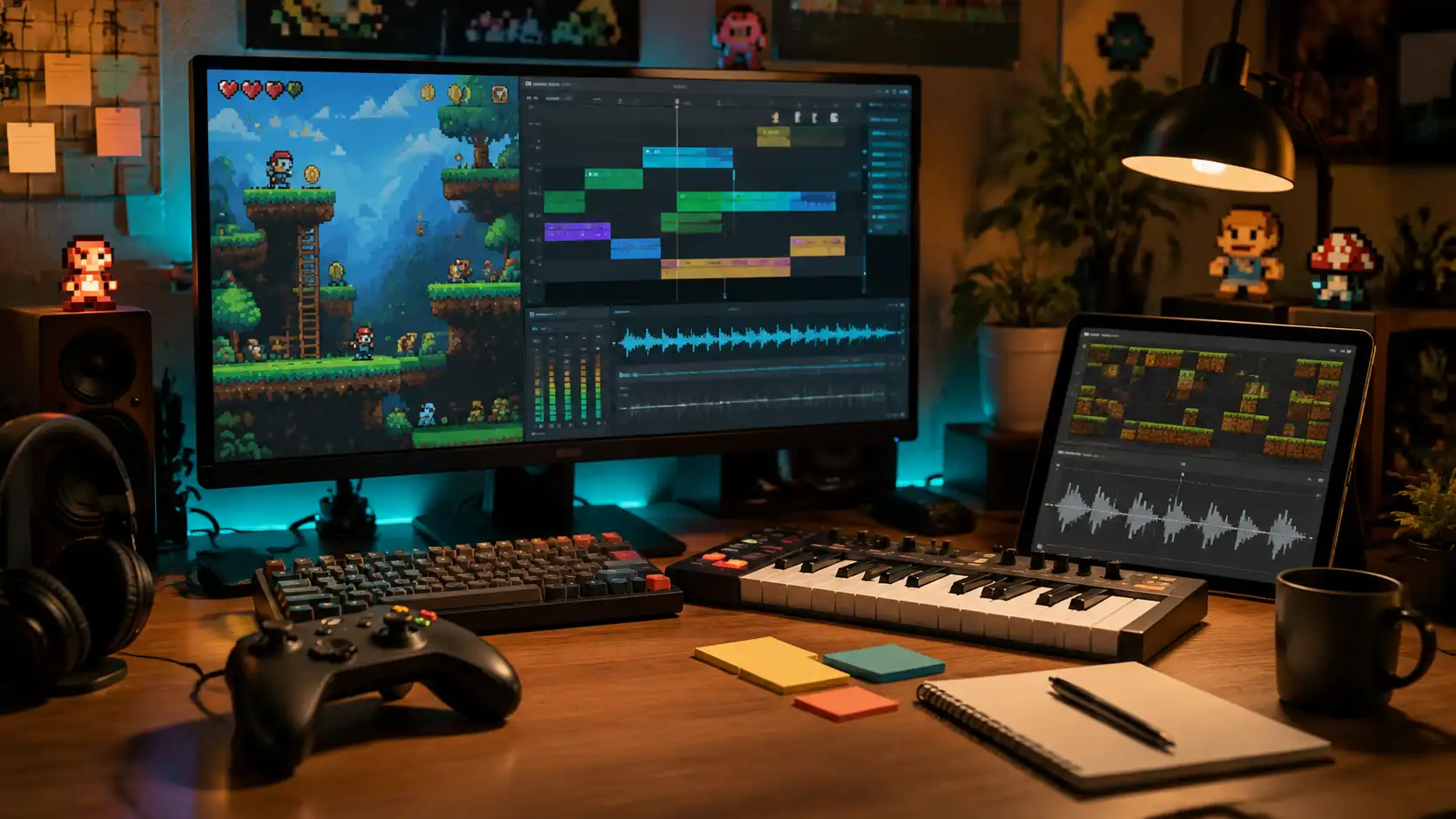 Scene music for prototypes, levels, and trailers